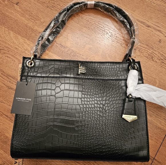 London Fog Handbags - LONDON FOG Brielle Croco Satchal 100th Anniversary BAG Purse NWT